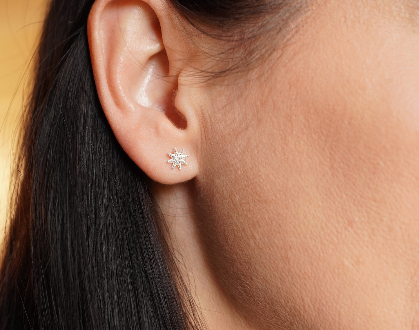 Star Stud Sterling silver * Gift for her * Star earrings * Shiny stud earrings