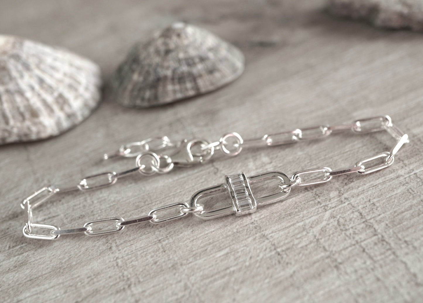 Paperclip Bracelet * Sterling Silver * Long link Bracelet * Gift For Her