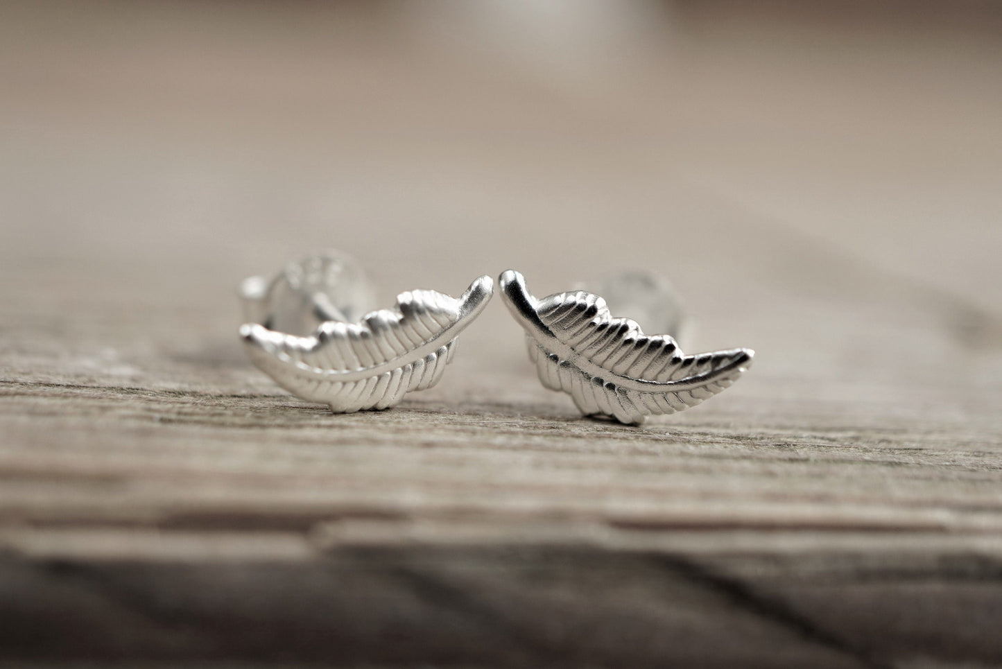 Sterling Silver Feather Stud Earrings * Feather jewelry * Gift for her * Bohemian jewelry