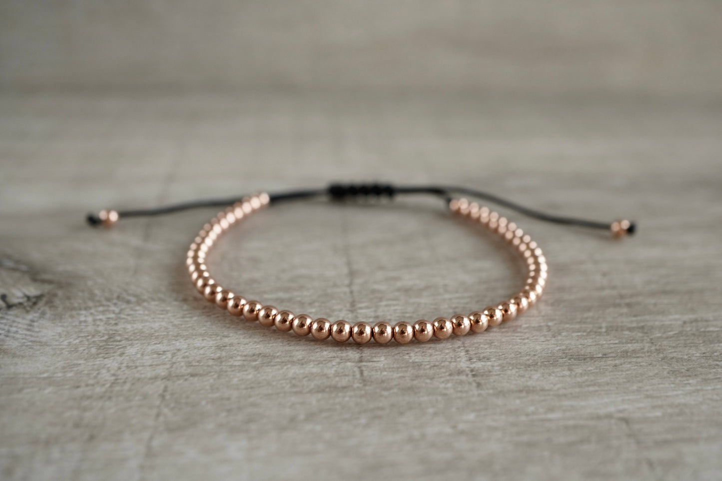 Rose Gold Filled Dainty Cord Bracelet * Feminine * Layered Bracelet *