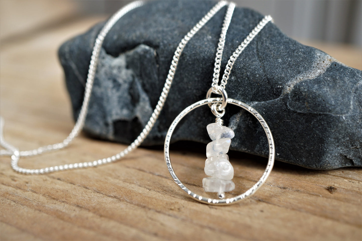 Moonstone June Sterling Silver Necklace * Birthstone of June * Gift for her * Feminine * Bridesmaid Gift