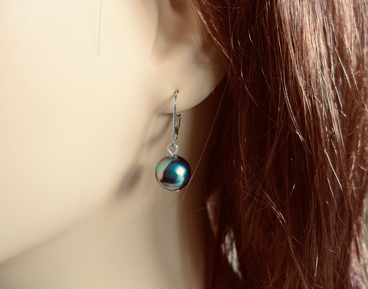 Sea Shell Earrings * Sterling Silver Earrings * Pearl Earrings