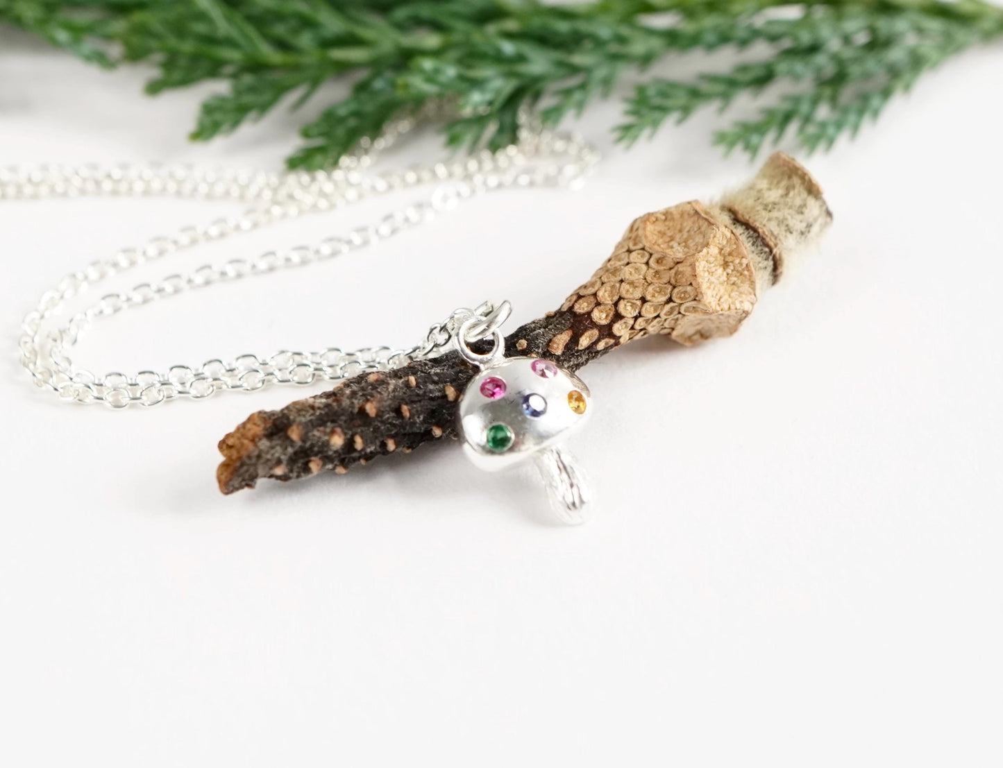 Small Mushroom Necklace * Dainty Feminine Necklace * Mushroom fan * Gift for her