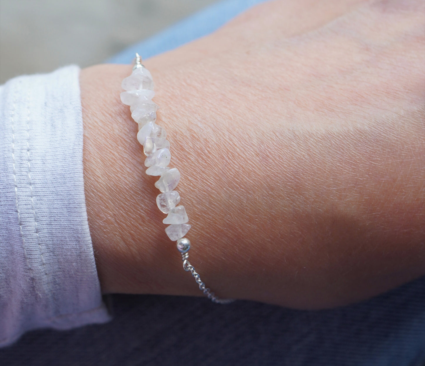 Moonstone June Gift Sterling Silver Necklace * Birthstone of June * Gift for her * Feminine