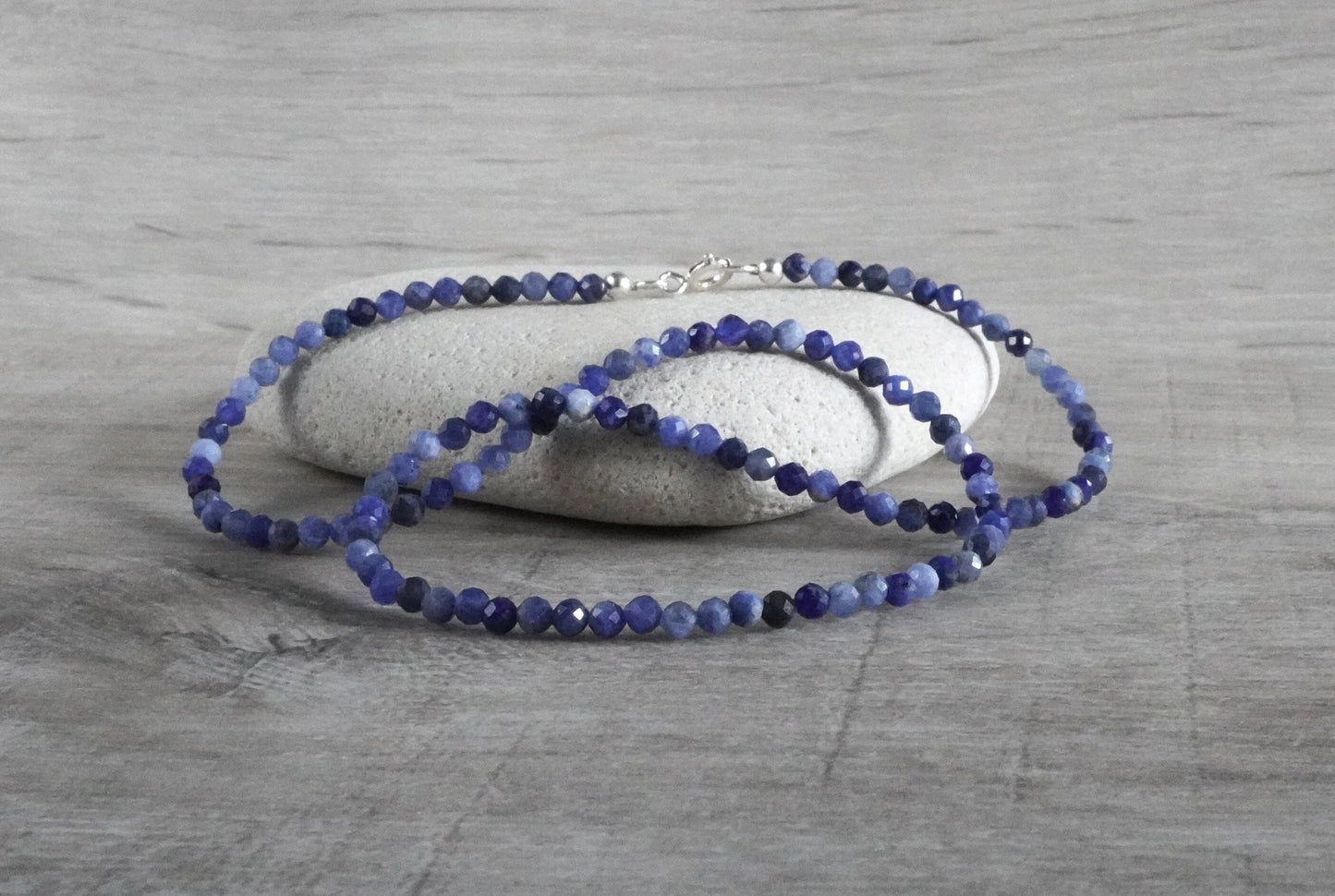Faceted Sodalite Necklace * Blue stone necklace * Gift for her * Feminine