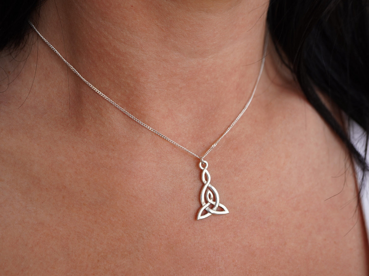 Silver Celtic Knot necklace *Celtic Infinity Symbol *Mother necklace *Friendship necklace