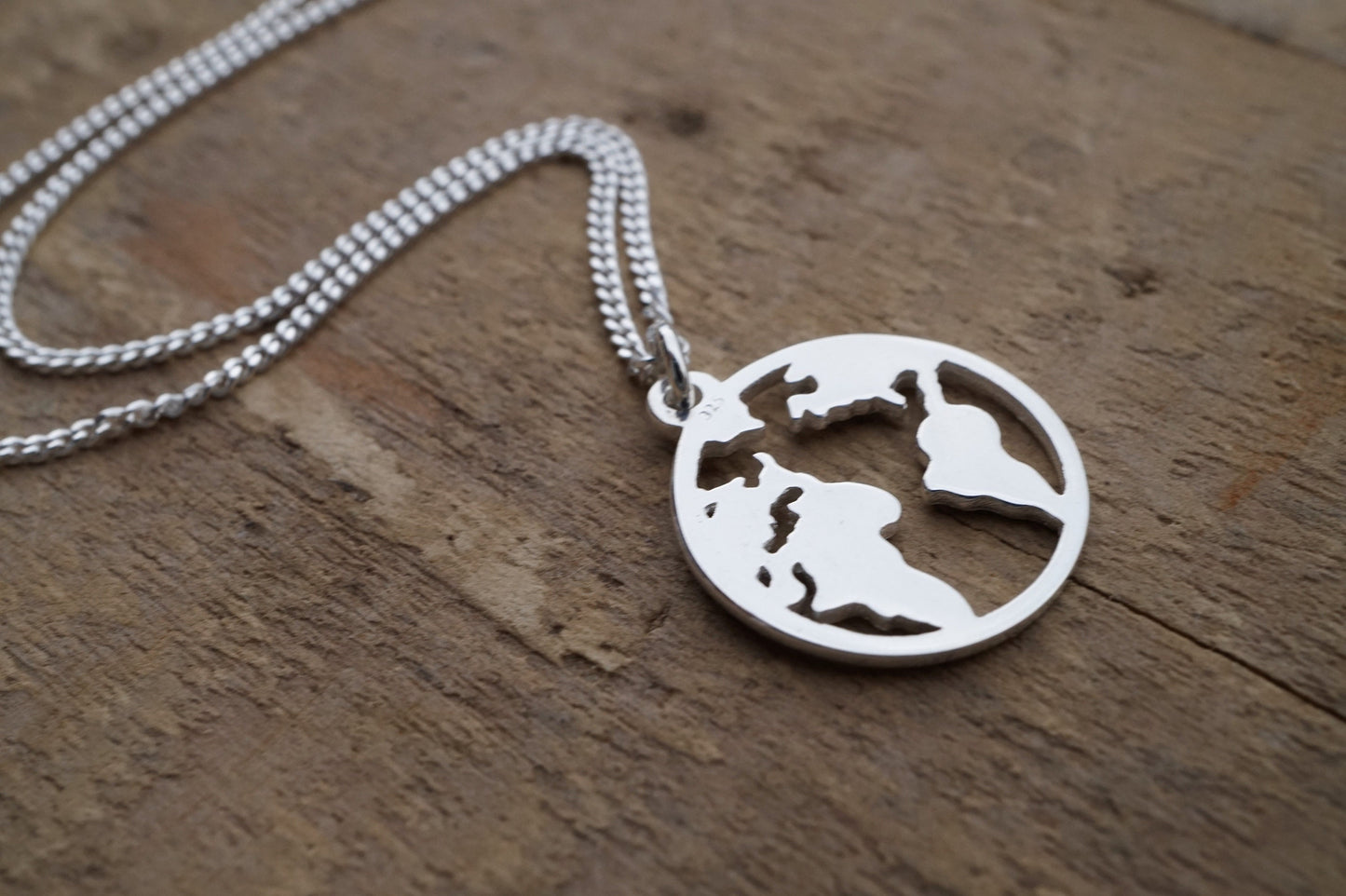 Sterling Silver Word Map Cord Bracelet * Travel fan * Map jewelry