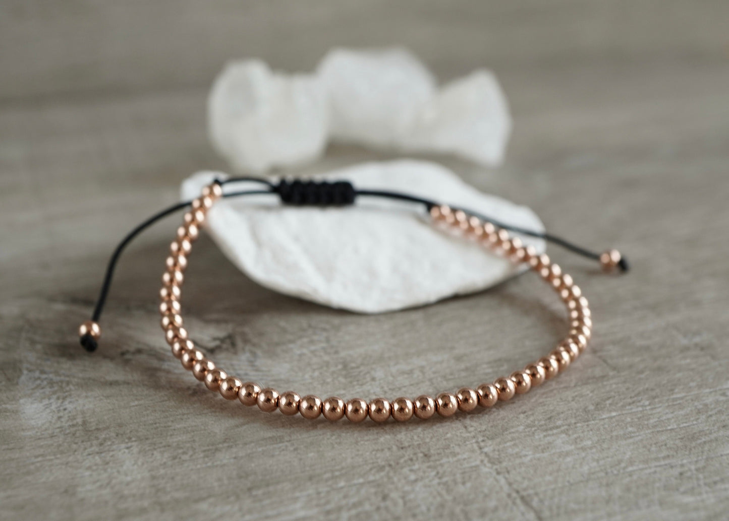 Rose Gold Filled Dainty Cord Bracelet * Feminine * Layered Bracelet *