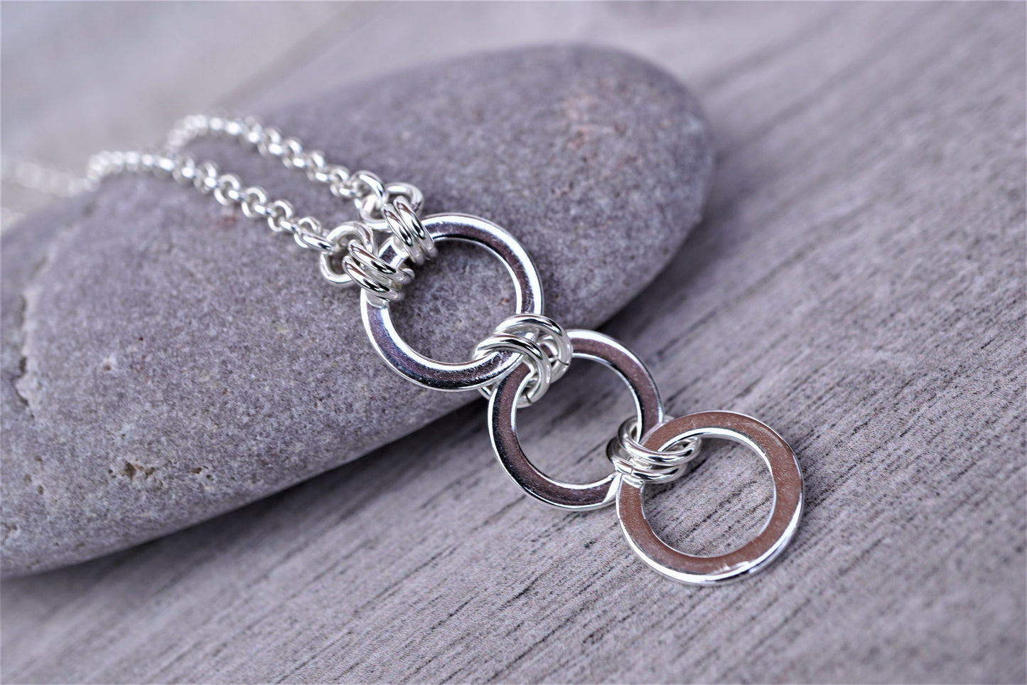 Stunning Circle Sterling Silver Necklace