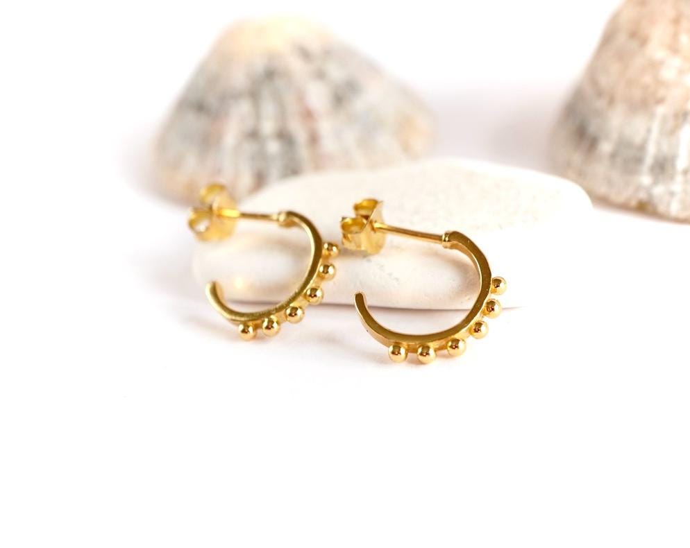 Silver / Gold Silver Half Hoops