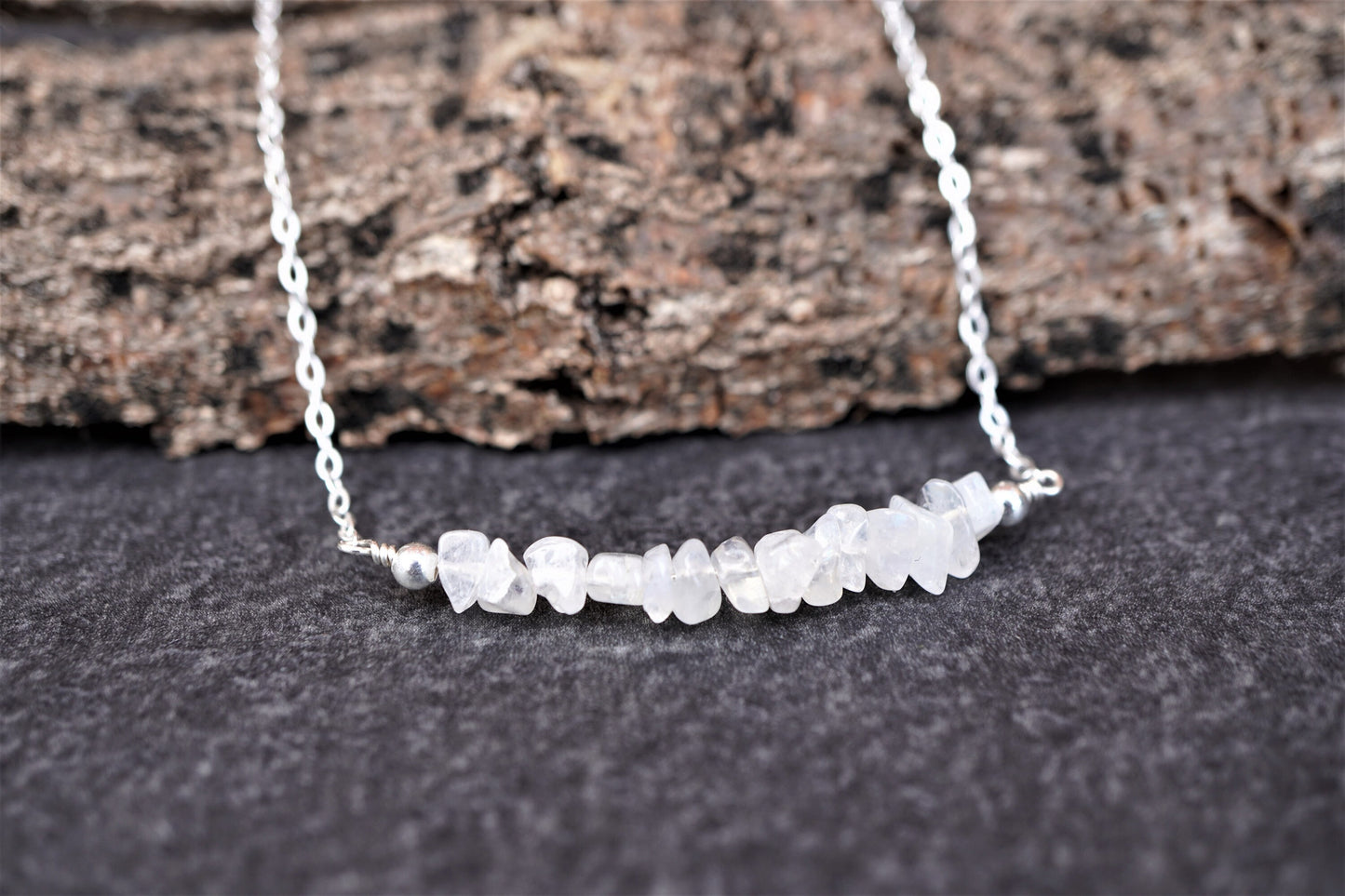 Moonstone June Gift Sterling Silver Necklace * Birthstone of June * Gift for her * Feminine