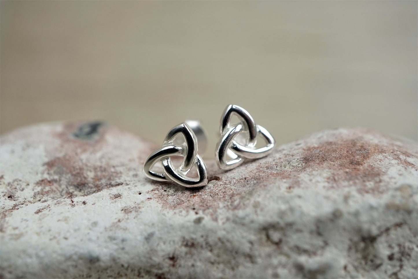 Sterling Silver Trinity Knot Stud Earrings * Celtic jewellery * Celtic Knot, Pagan, Viking earrings,