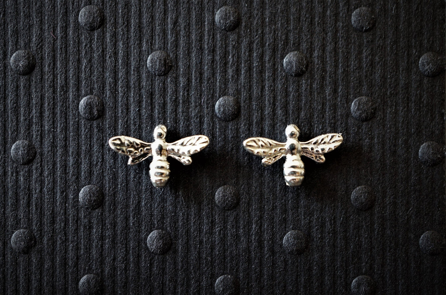 Bee Sterling Silver Stud Earrings* Bee fan* Gift for her * Honey Bee