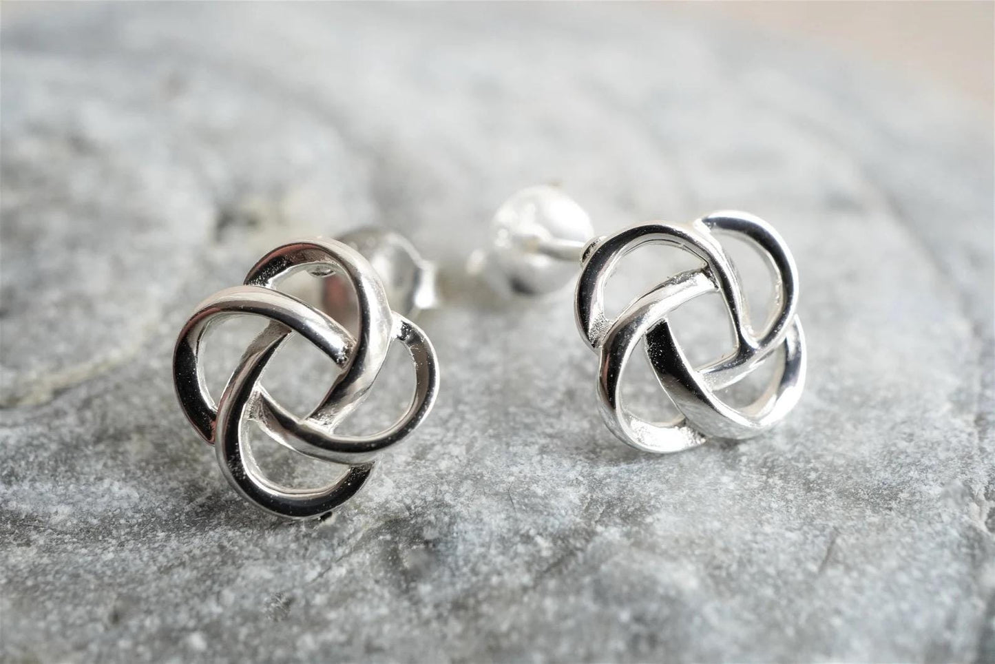 Sterling Silver Celtic Knot Stud * Celtic Jewelry * Knot Earrings *