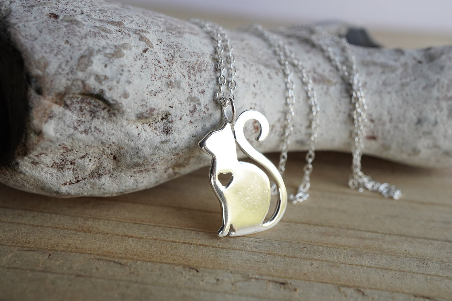 Cat Sterling Silver Necklace * Cat Fan * Gift for her