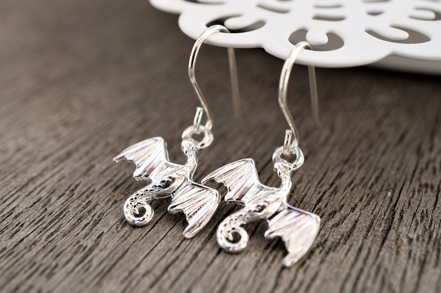 Sterling Silver Dragon Necklace * Fantasy jewelry* Dragon jewellery* Celtic symbol