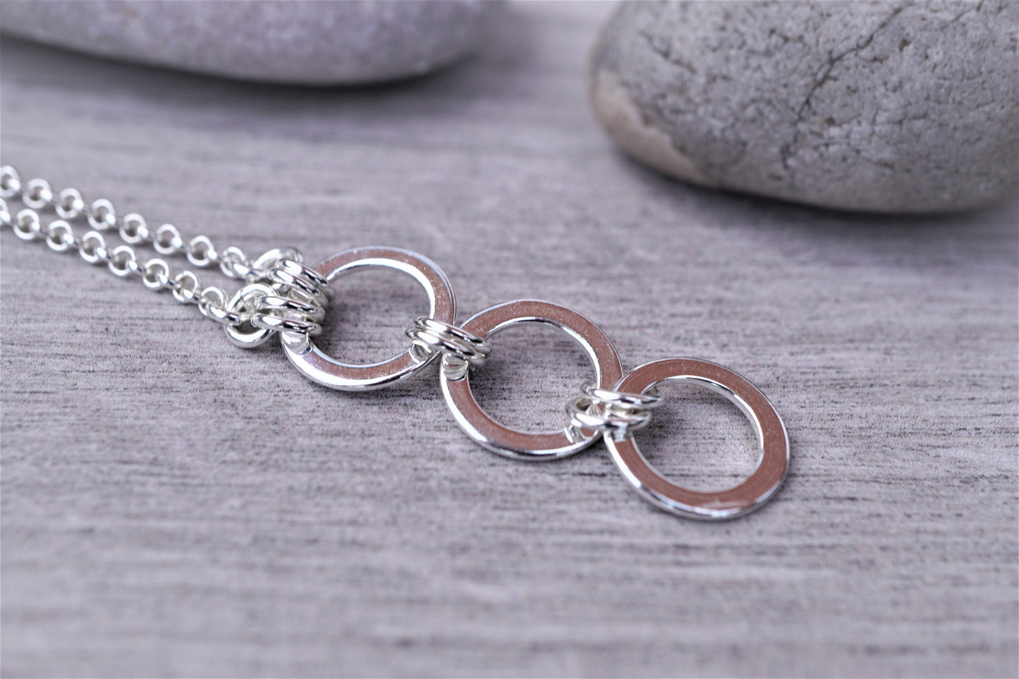 Stunning Circle Sterling Silver Necklace