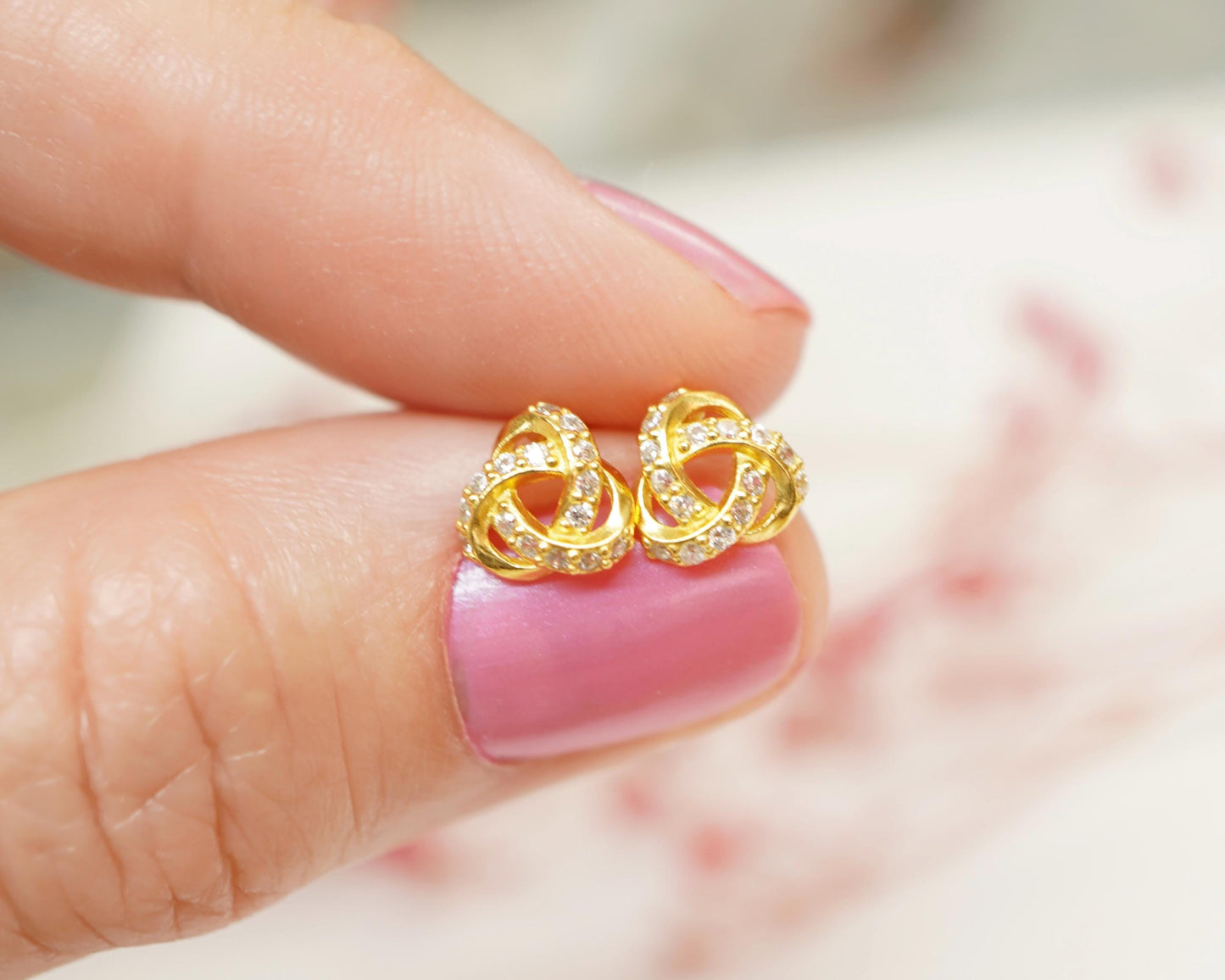 Small Sterling Silver Knot Stud * Knot Earrings *