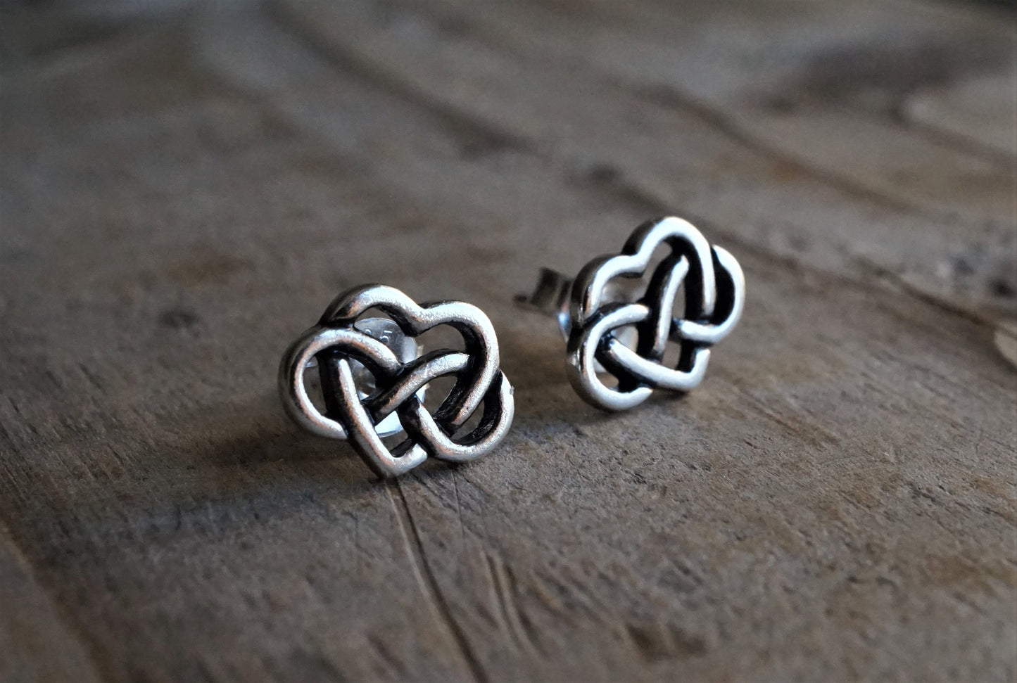 Sterling Silver Infinity Heart Earrings * Stud earrings * Mother earrings * Heart Love jewelry
