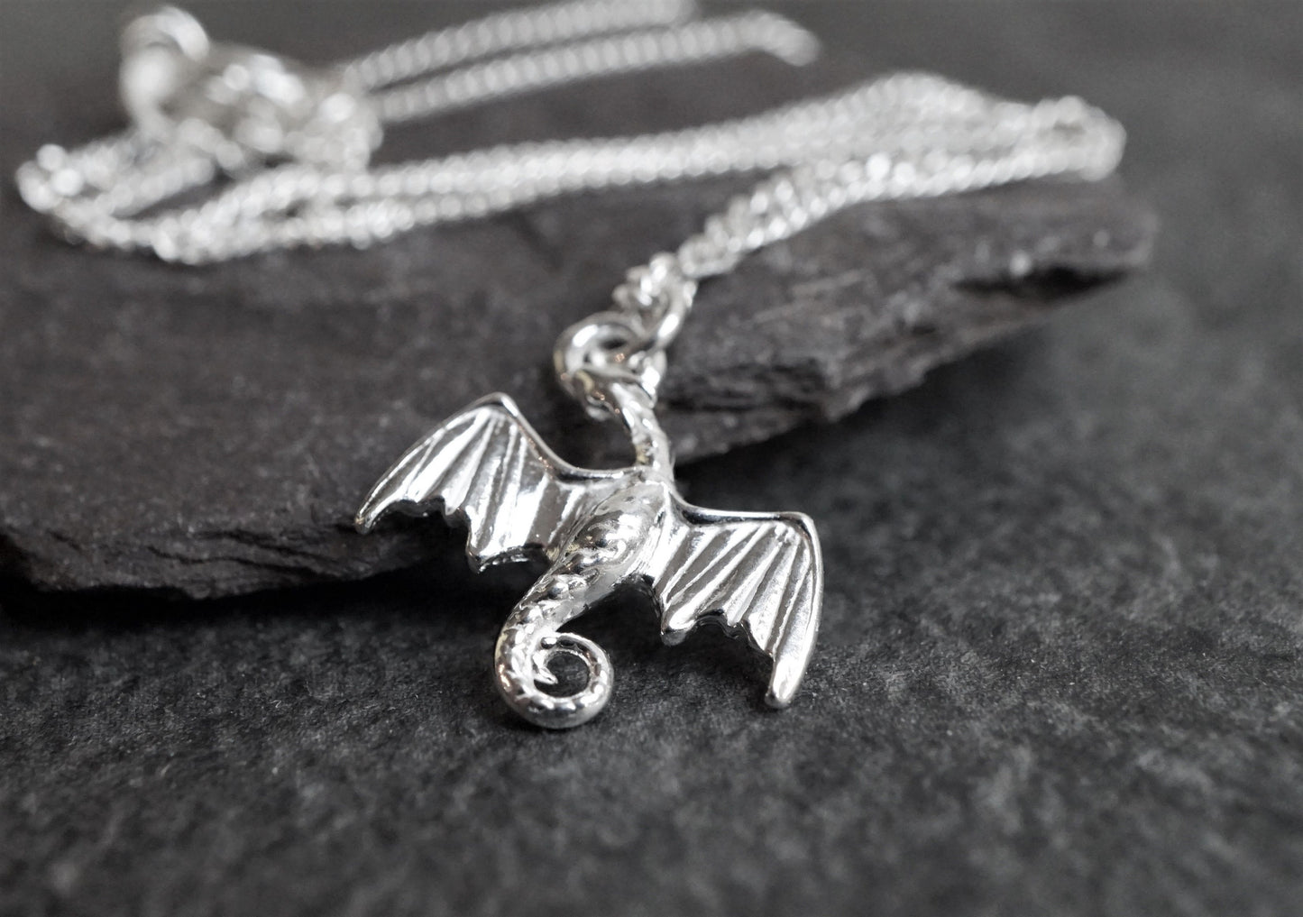 Sterling Silver Dragon Necklace * Fantasy jewelry* Dragon jewellery* Celtic symbol