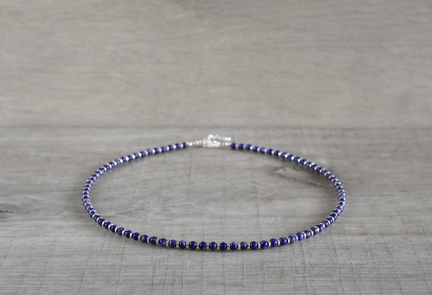 Lapis Lazuli Hematite Necklace * Blue Necklace * Sept birthstone