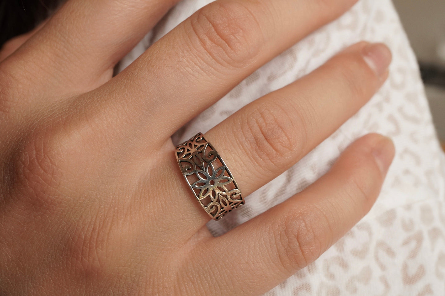 Sterling Silver Flower Ring * Boho ring * Chic * Gift for her