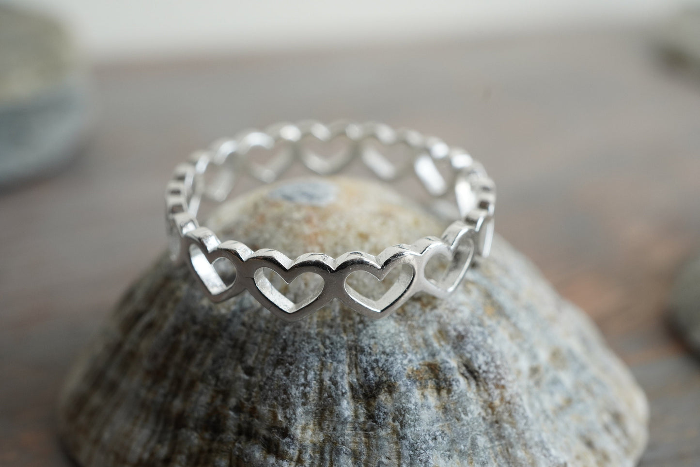 Hearts Sterling Silver Ring  * Gift for her * Heart jewellery