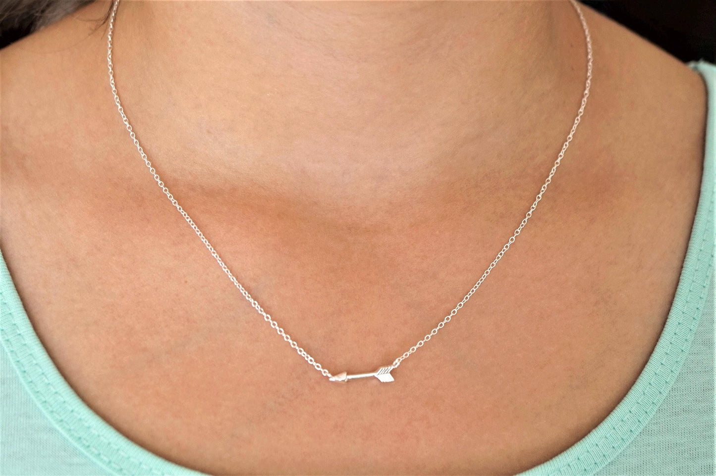 Arrow Sterling Silver Dainty Necklace* Feminine* Layered necklace* Arrow jewelry