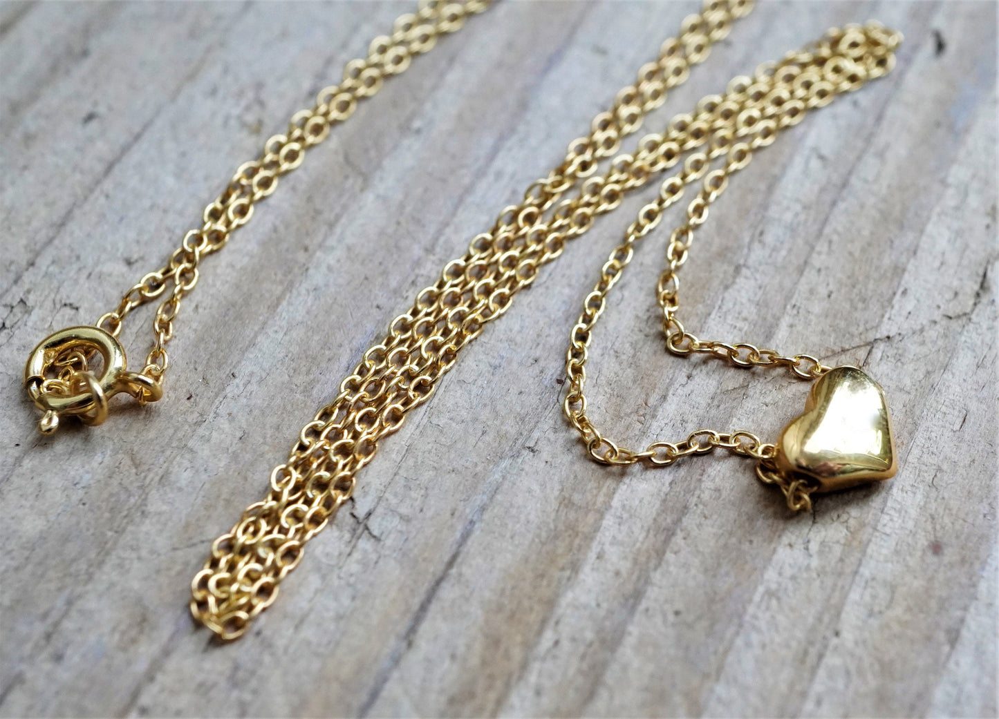 Tiny Heart Sterling Silver Delicate Necklace*  Dainty* Gift for her* Feminine* Love