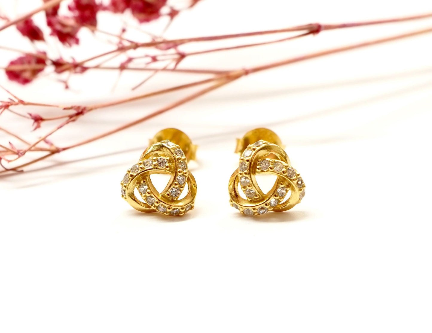 Small Sterling Silver Knot Stud * Knot Earrings *