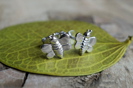 Sterling Silver Butterfly Earrings Stud  * Celtic Symbol * Butterfly jewelry