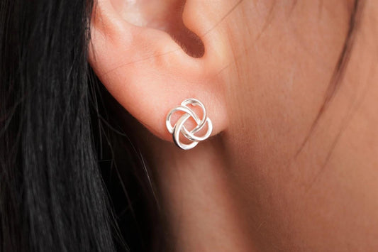 Sterling Silver Celtic Knot Stud * Celtic Jewelry * Knot Earrings *