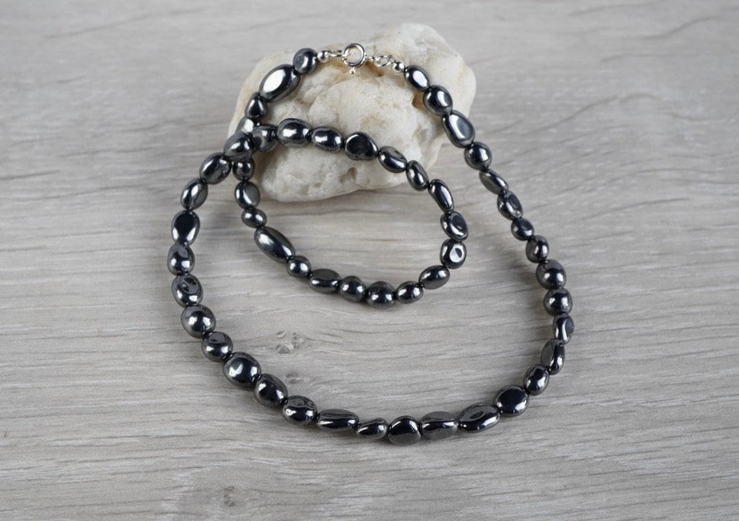 Silicon Bead Necklace * Metallic look *  necklace * Gift for her