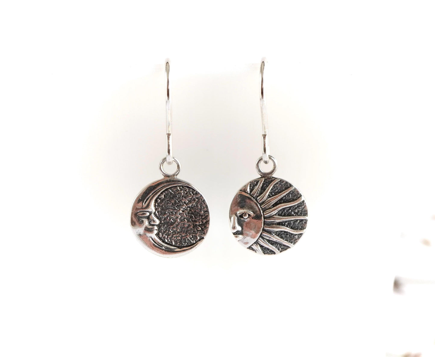 Sterling Silver Sun & Moon Earrings * Moon earrings * Sun earrings