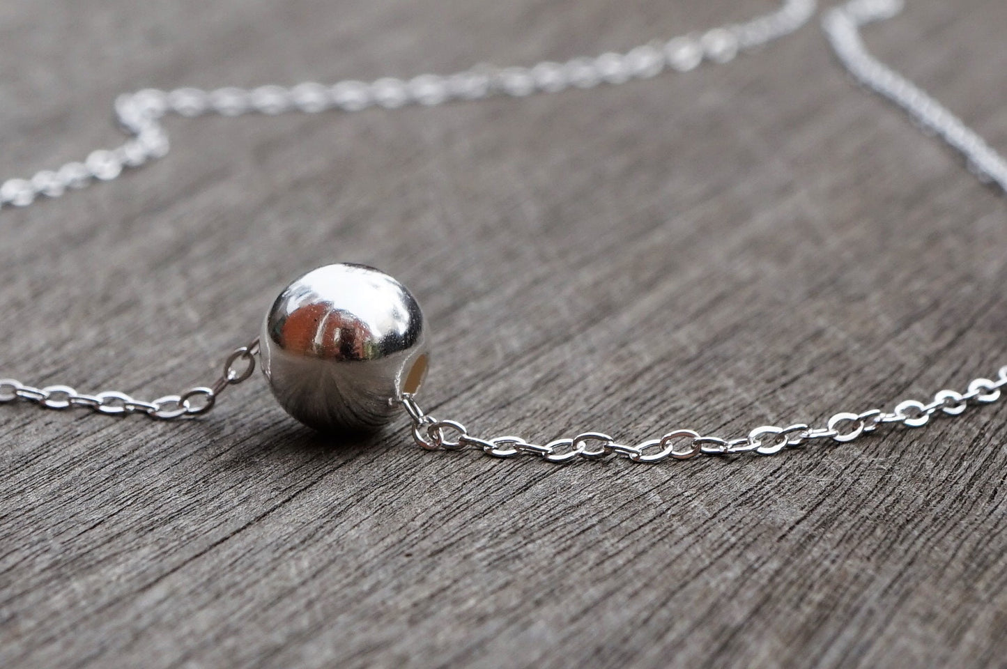 Sterling Silver Ball Necklace* Silver Jewelry* Dainty *Gift for her* Feminine* Ball choker necklace