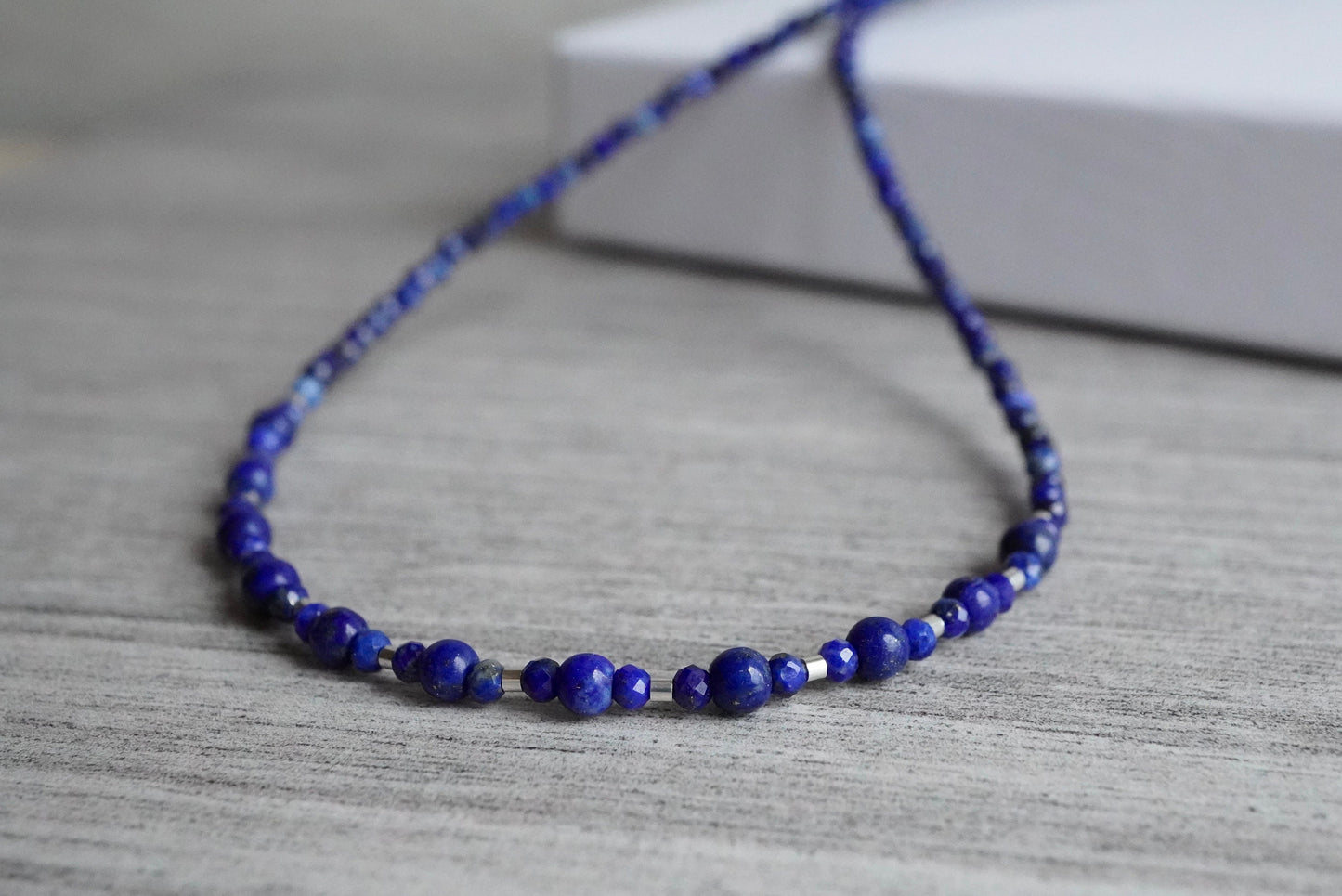 Dainty Lapis Lazuli Sterling Silver Necklace * September Birthstone * Layered necklace * Gift for her * Feminine jewellery