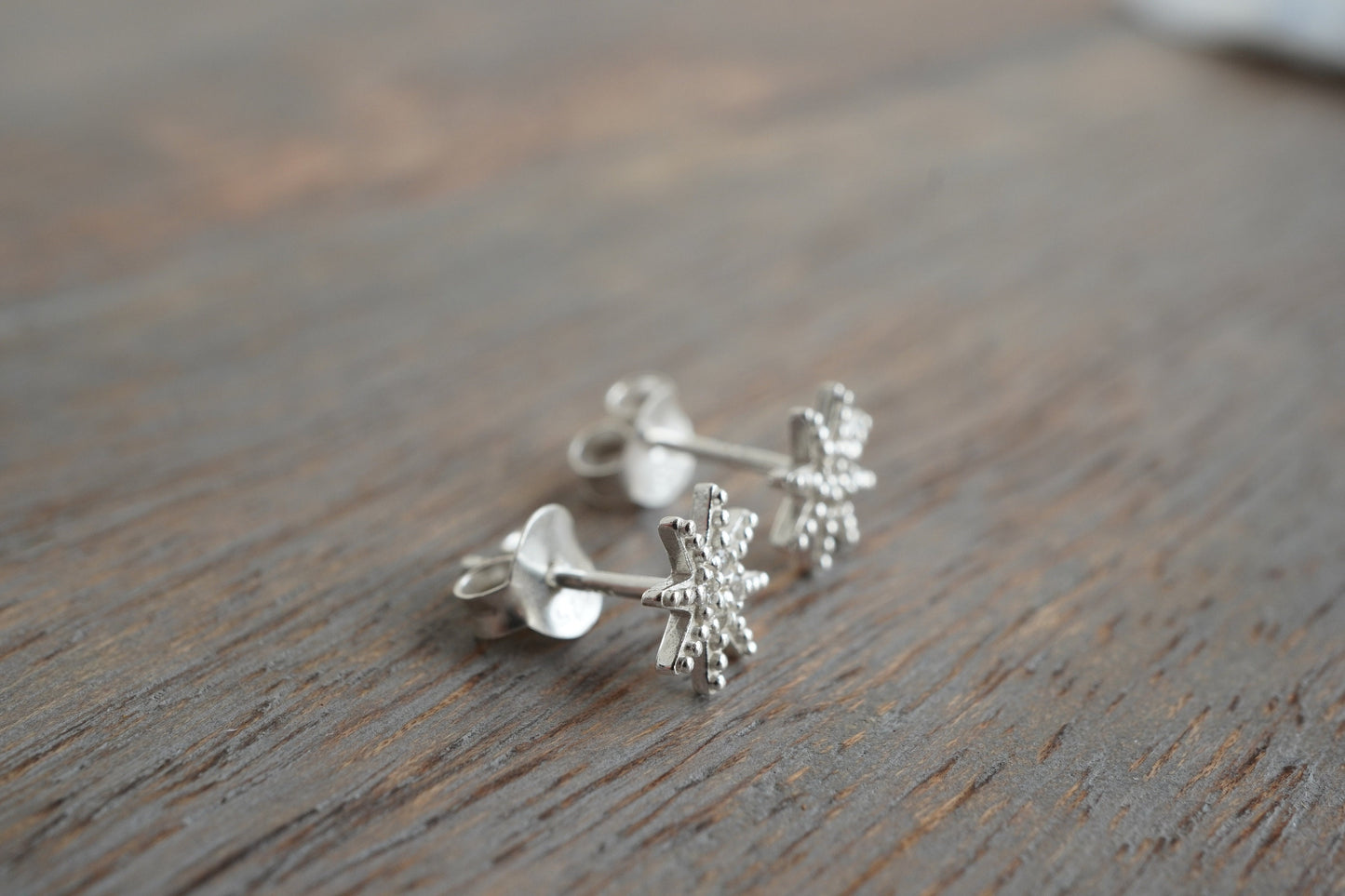 Star Stud Sterling silver * Gift for her * Star earrings * Shiny stud earrings