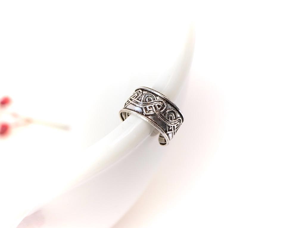 Sterling Silver Celtic Heart Ear Cuff *Sterling Silver * No hole Earrings