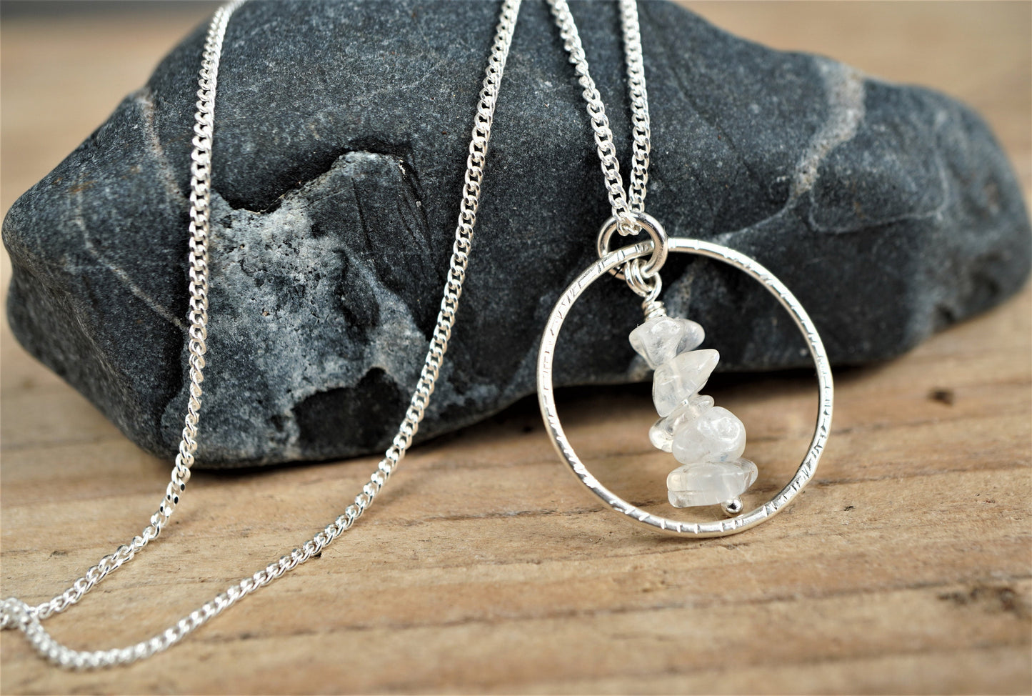 Moonstone June Sterling Silver Necklace * Birthstone of June * Gift for her * Feminine * Bridesmaid Gift