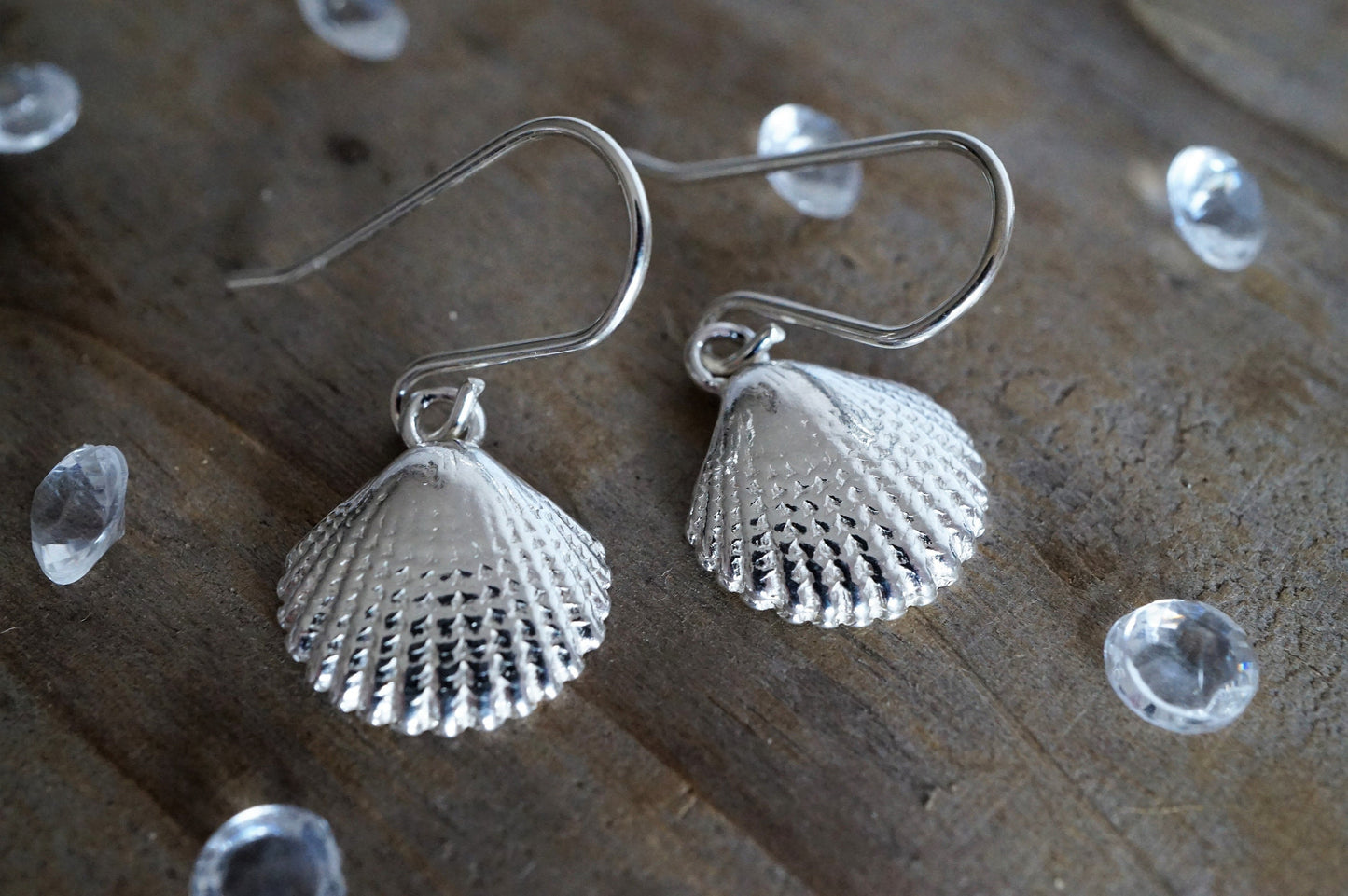 Sterling Silver Shell Earrings * Sea Jewelry * Summer jewelry * Nautical earrings * Beach jewellery