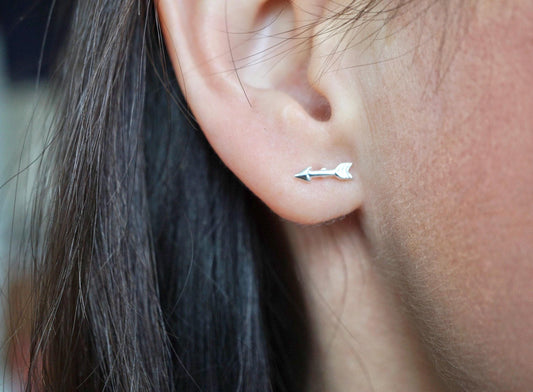Sterling Silver Arrow Stud Earrings * Arrow earrings * Sterling silver Stud * Gift for her