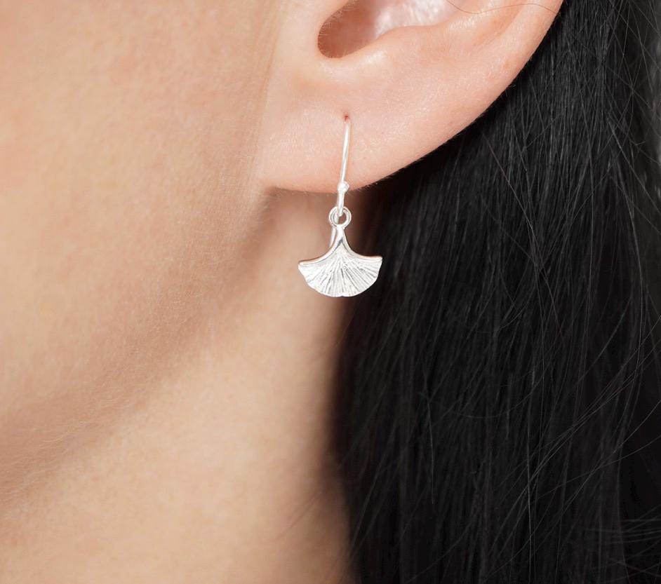 Ginkgo Leaf Earrings * Leaf earrings *  Ginkgo Biloba *
