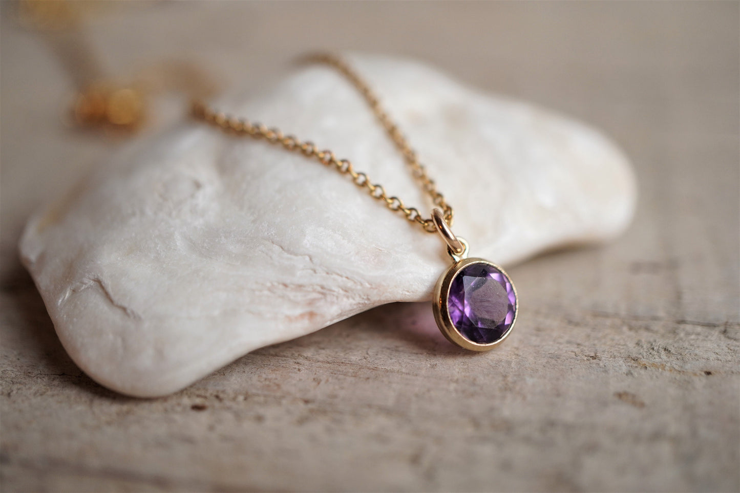 Amethyst Gold Filled Necklace * February Birthstone * Dainty jewellery * Gift for her * Feminine
