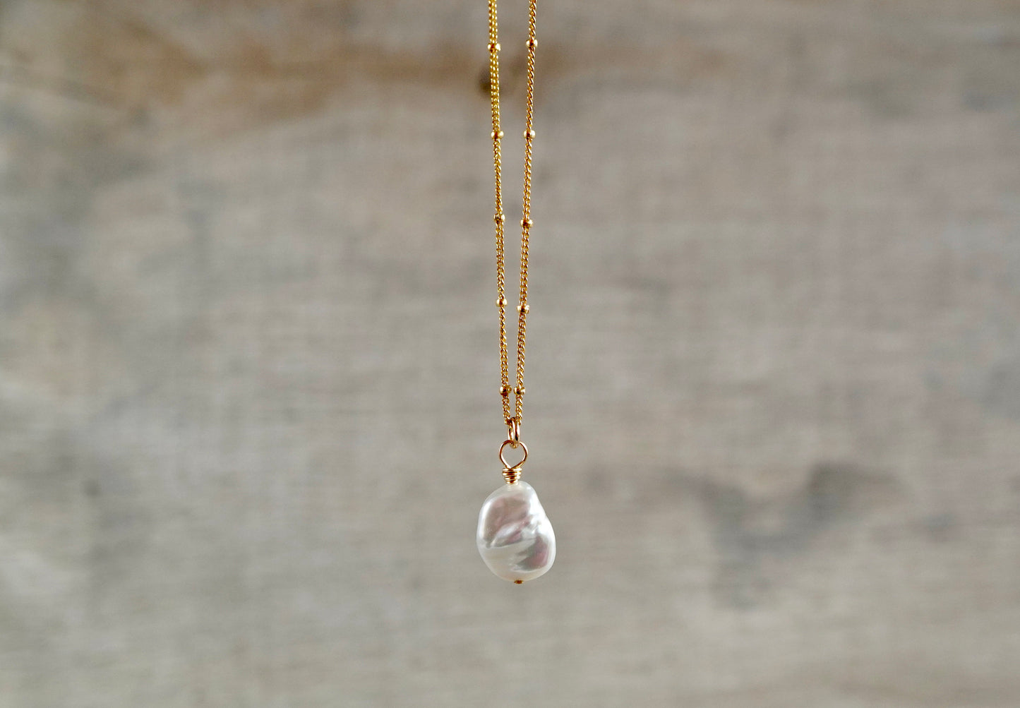 Pearl Gold Filled Necklace * Satellite Necklace * Dainty Feminine * Gift for her*