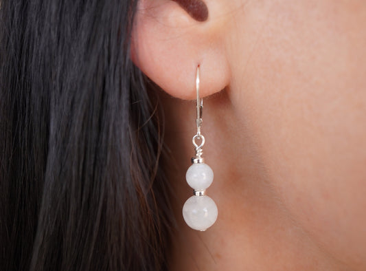 Moonstone Sterling Silver Earrings * June Birthstone Gift * Moonstone jewelry