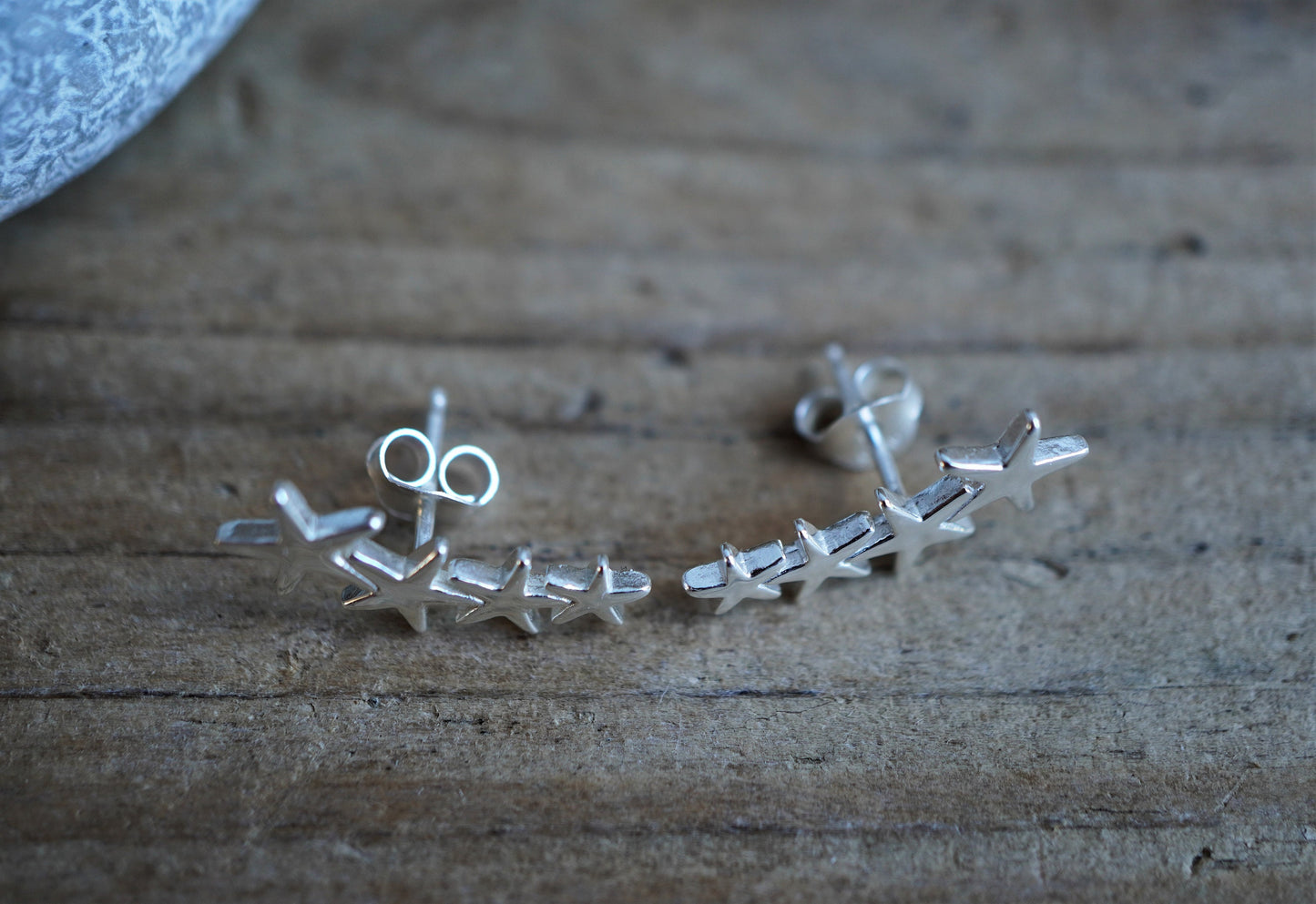 Four Stars Stud Earrings * Stud Earrings * Star earrings * Sterling Silver Stud