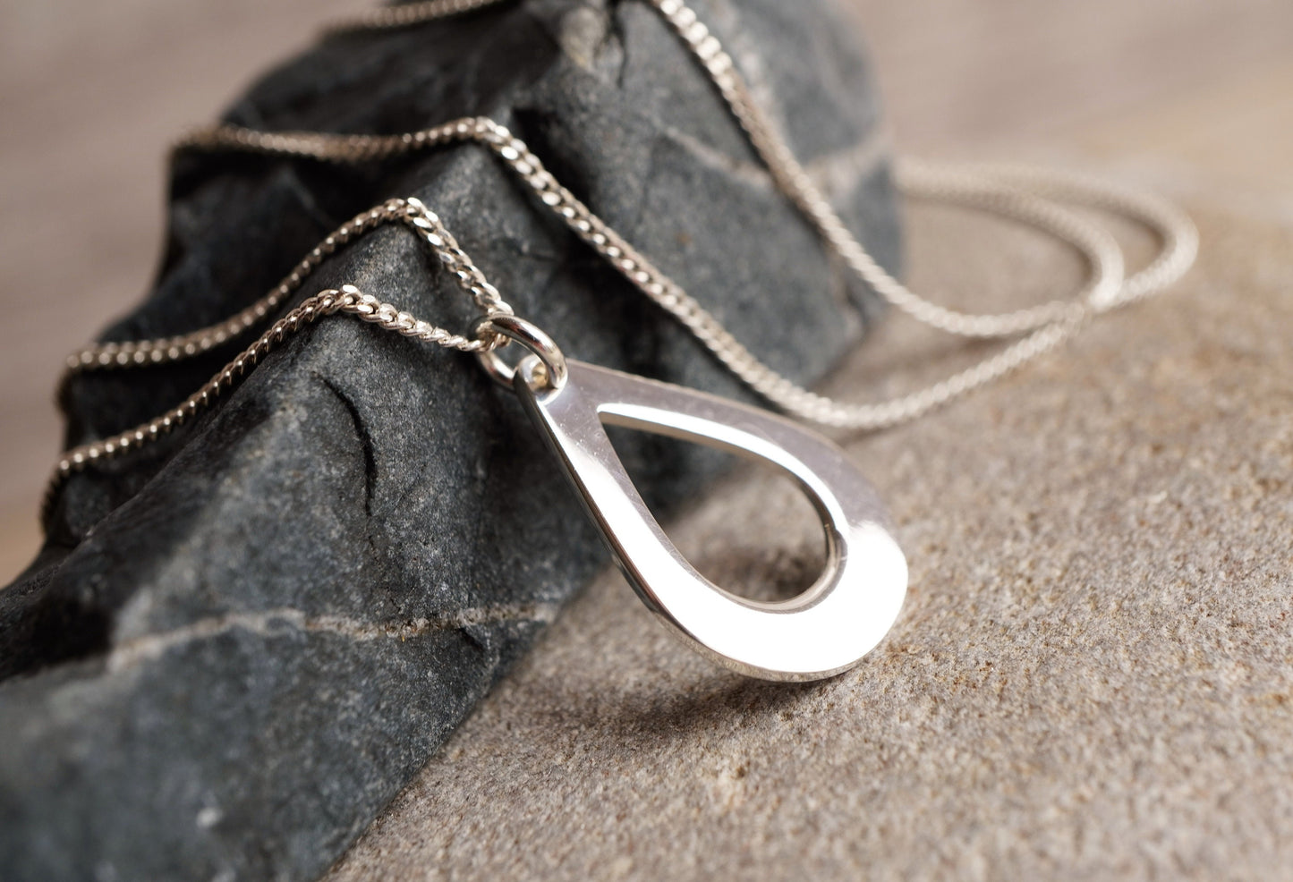 Sterling Silver Drop Delicate Necklace *Minimalist necklace * Gift for her * Feminine * Layered necklace