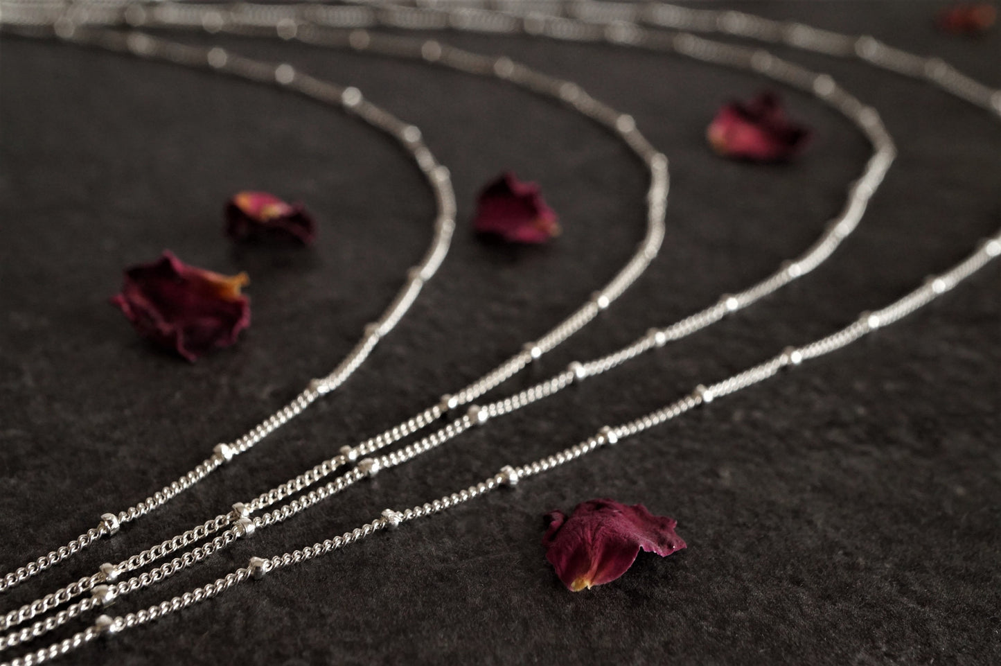 Satellite Sterling Silver Necklace * Pendant chain * Feminine * Layered necklace * Dainty necklace