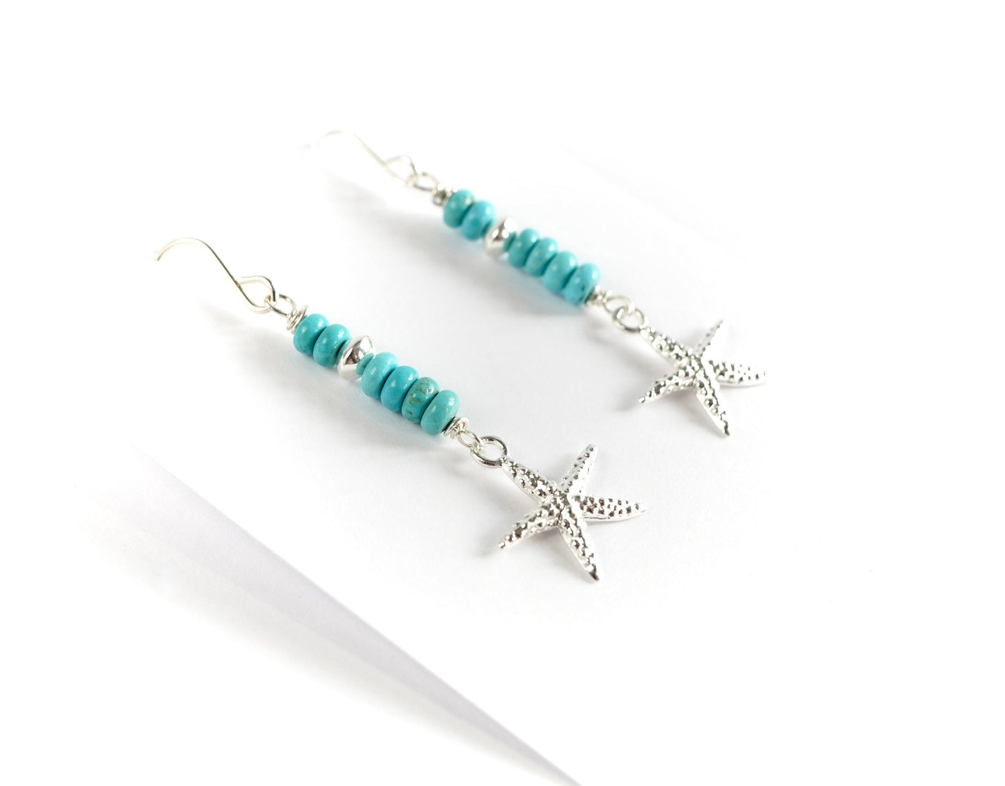 Starfish Sterling Silver Earrings * Summer jewellery * Nautical Earrings *