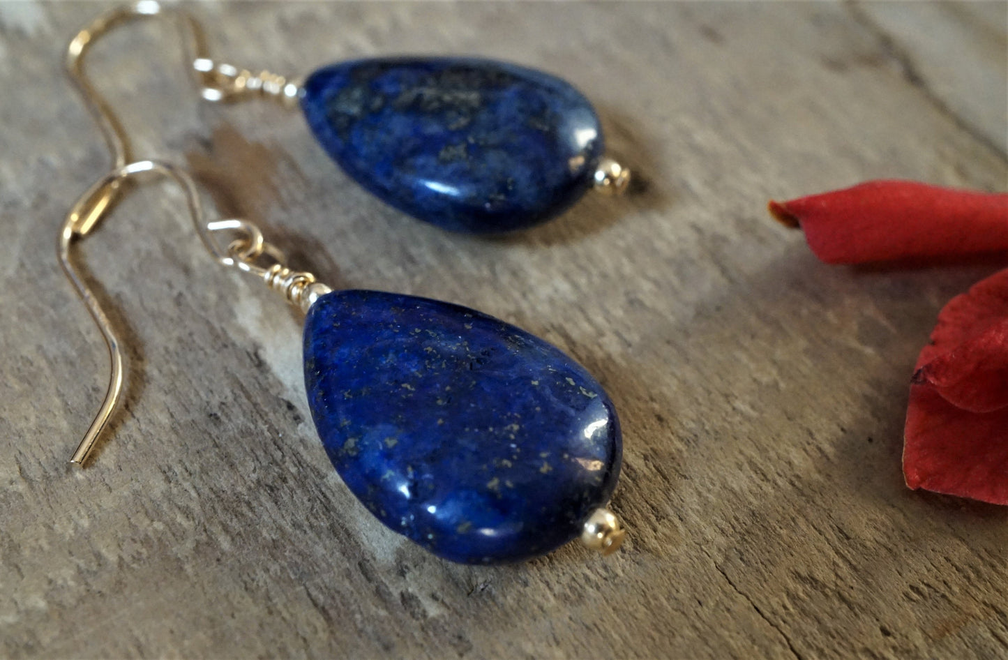 Lapis Lazuli Gemstone Drop Earrings * Lapis earrings * Gift for her * December Birthstone